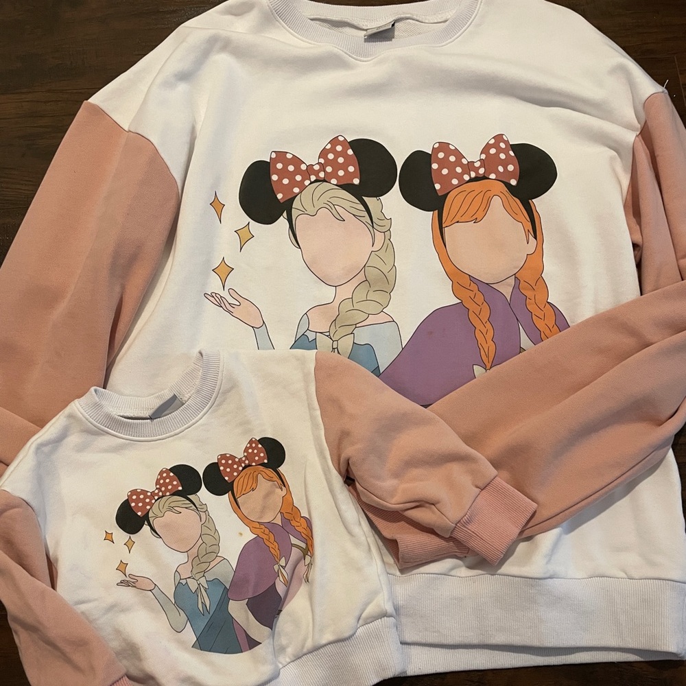 Sweet Baby P Boutique Matching Frozen Sweaters 2T/2XL